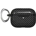 Mtp Products AirPods Pro 2 TPU-deksel med Karabinkroken - Karbonfiber - Svart