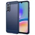 Mtp Products Samsung Galaxy A05s Børstet TPU Deksel - Karbonfiber - Blå