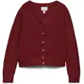 Vero moda Newlex cardigan hjerter V-hals vinrød
