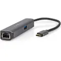 Nedis Gull Ccbw64220at02 4-i-1 Multiport Usb-adapter Usb 3.2 Gen 1 Usb-c M-rj45 H/hdmi/usb-a H/usb-c H 5gbps Belagt 0.2 M