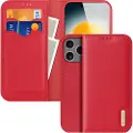 DUX iPhone 17 Pro Max Hivo Lommebok-deksel I Lær - Rød