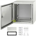Vevor NEMA stålskap, 12 x 12 x 8'' NEMA 4X stål elektrisk boks, IP66 vanntett og støvtett, utendørs/innendørs elektrisk koblingsboks, med monteringsplate