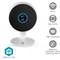 Nedis SmartLife Indoor Camera Wi-Fi 3MP Full HD 1296p Cloud Storage (option) / microSD (not included) / Onvif With motion sensor Night vision White