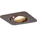 QAZQA Rund innfelt spotlight mørk bronse GU10 50mm IP44 - Alberto