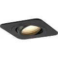 QAZQA Rund innfelt spotlight svart GU10 50mm roterbar og vippbar IP44 - Alberto