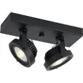 QAZQA Moderne overflatemontert spotlight svart inkl. dimbar LED 2-lys - Apollo