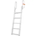 Vevor Dokkstige, oppfellbar, 5 trinn, 145 kg lastekapasitet, aluminiums pontongbåtstige med 10 cm bredt trinn og sklisikker pedal, svømmestige for skip/innsjø/basseng/marine ombordstigning