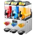 Vevor Kommersiell Frossen Drikkemaskin, 15Lx3 Trippeltank Slushmaskin, 180 Kopper Rustfritt Stål Margarita Smoothie Frossen Drikkemaskin, Slushmaskin for Hjemmefester Restauranter Kaféer Barer