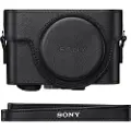 Sony LCJ-RXK - Eske for kamera - læraktig - svart - for Cyber-shot DSC-RX100