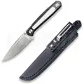 RealSteel Dex Apex kniv, Carbon Fiber & White G-10, Satin