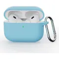 Mtp Products AirPods Pro 3 Silikondeksel med Karabinkroken - Himmelblå