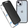 Mtp Products iPhone 15 Plus Magnetisk Deksel med Personvernherdet Glass - Sølv