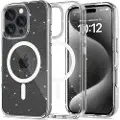 TechProtection iPhone 16 Pro Tech-Protect Flexair Glitter Magnetisk Hybrid-deksel - Gjennomsiktig