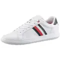 Tommy Hilfiger for man. FM0FM04921 Cupsole Leather Sneakers white (45), Flat, Laces, Casual