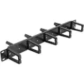 DeLOCK - Rack cable management routing panel - both sides with 9 hooks (5 x vertical, 4 x 45° inclined) - svart - 1U - 19