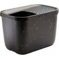 Savic Hop In Marble kattetoalett Startsett: Toalett Marmor svart/gull + 6 Bag it up