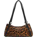 GUESS for woman. HWLO7529180 Domitilla shoulder bag in genuine animalprint leather (OSFA), Casual, Animal Print, Polyurethane