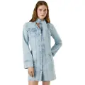 Pepe Jeans for woman. PL9537688 Ella dress blue (L), Casual, Cotton, Long sleeve