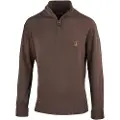 Deerhunter Harrington Halvzip-strikket genser Herre Brown Melange 2XL