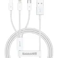 Baseus 3-i-1 USB-kabel USB til microUSB / Lightning / USB-C 3,5A 50 cm
