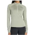 New Balance for woman. WT43200 Athletics Heat Grid 1/2 Zip T-Shirt green (L), Sport, Multisport, Polyester, Long sleeve