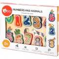 Bo. Pedagogisk Trepuslespill Med Tall Og Dyr