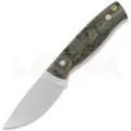 Brisa Skinner 90 Elmax Flat jaktkniv, stabilized curly birch