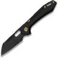 Vosteed RSKAOS Top Linerlock - Titanium B/W - Black Sheepsfoot foldekniv
