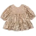 Konges Slöjd Lila Sequins Bow Kjole Gull Glitter