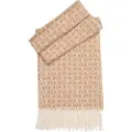 Liu Jo for woman. 2F5018-T0300 Stole with beige monogrammed logo (OSFA), Casual, Polyester
