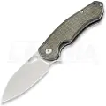 GiantMouse ACE Biblio Ti foldekniv, Green Micarta Lamnia Exclusive