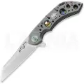 Olamic cutlery Wayfarer 247 Wharning foldekniv, Clown Skull, Satin
