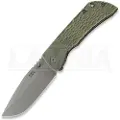 McNees Custom Knives MAC2 3.5 - ATOMIC DP - GRN/BRZ - JIGGED BLSTR - SG foldekniv