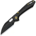 Vosteed RSKAOS Top Linerlock - Titanium B/W - Black Wharncliffe foldekniv