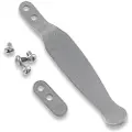 Hinderer Solid Pocket Clip & Filler Tab Set Titanium Working Finish