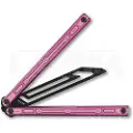 Glidr Moab X Meridian Stonewashed balisong trainer, flamingo pink