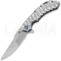 Olamic cutlery Wayfarer 247 Suna foldekniv, Scalloped Orange Peel Ti, Polished