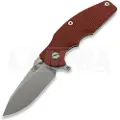 Hinderer Jurassic Magnacut Slicer Tri-Way Red G-10 foldekniv