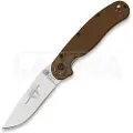 Ontario RAT-2 foldekniv, satin, brun