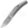 Reate Small Krypton foldekniv, Bead Blast Titanium, Hand Rubbed