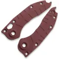 Lex Custom International Microtech Auto Stitch Ti Scales - Cerakote Cranberry Frost handle scales