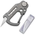 CIVIVI Polymorph Titanium Carabiner Keychain Multi-Tool, grå