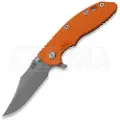 Hinderer 3.5 XM-18 Bowie foldekniv, Magnacut, Working Finish, oransje