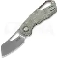 MKM Knives Isonzo M390 Cleaver foldekniv, green canvas micarta