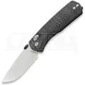 The James Brand The Carter - Carbon Fiber / Stainless / Straight foldekniv