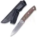 RealSteel Black Thorn Natural Micarta Satin with titanium bolster kniv
