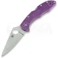 Spyderco Delica 4 foldekniv, FRN, Flat Ground, lila