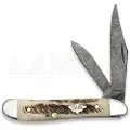 Case Cutlery Saddlehorn Damascus, Vintage Bone