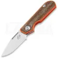 Liong Mah Designs Traveller Spear Point foldekniv, Brown Micarta