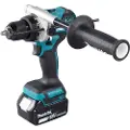 Makita Batteridrevet slagboremaskin DHP492RTJ, 18Volt (blå/svart, 2x Li-ion-batteri 5,0Ah, MAKPAC størrelse 2)